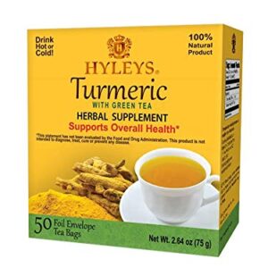 HYLEYS TURMERIC HERBAL GREEN TEA