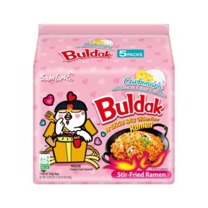 BULDAK CARBONARA STIR FRIED RAMEN OODLES - BULDAK CARBONARA