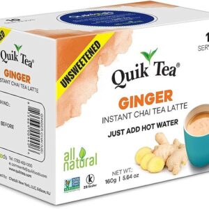 QUIK TEA GINGER CHAI UNSWEETENED - CAS QT37