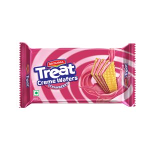 BRITANNIA TREAT CREME WAFERS STRAWBERRY - CAS BN151