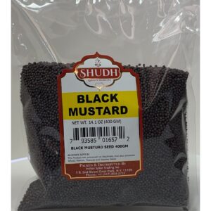 SHUDH BLACK MUSTARD SEED - BLACK MUSTURD RAI SEED 400 GM BAG