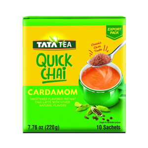 TATA QUICK CHAI CARDAMOM 10 BAGS - ELICHI INSTANT TEA (TATA) (22G10) X 12 PKT