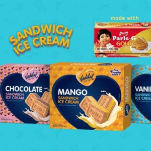 VADILAL BUTTERSCOTCH SANDWICH ICE CREAM- 1 8901 777695705